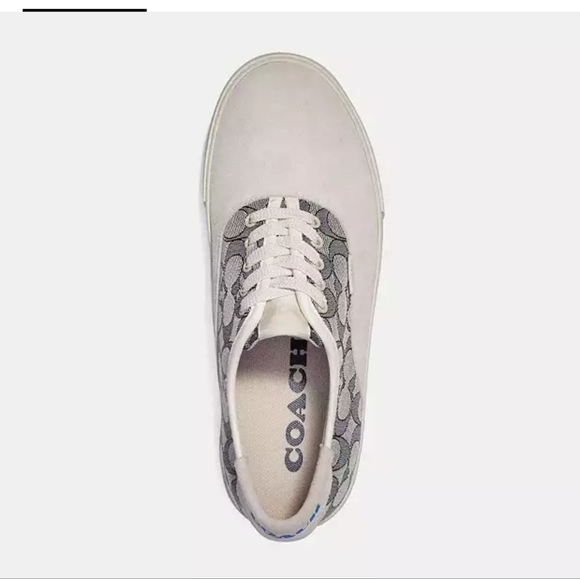 Coach Skate Lace Up Sneaker In Signature Jacquard suede - Picture 4 of 7